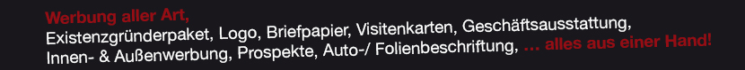 Werbung aller Art